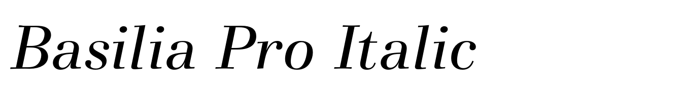 Basilia Pro Italic